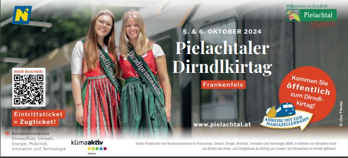  Dirndlkirtag Kostenloses Zugticket beim Onlinekauf der Eintrittskarte