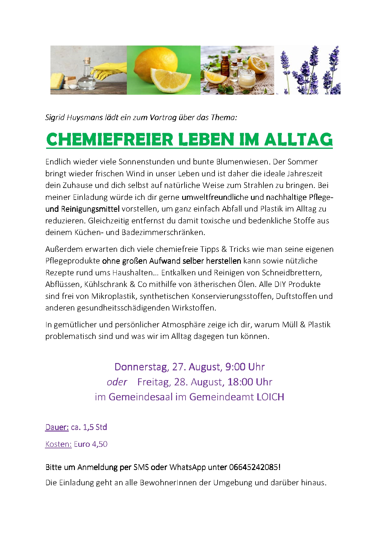 Loich chemiefreier leben Juli August 2020 neu